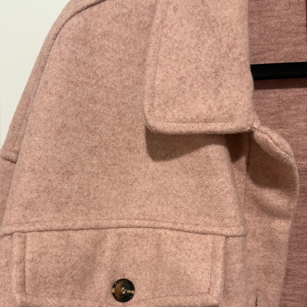 Vocal Marled Pink Shacket - Picture 3 of 4